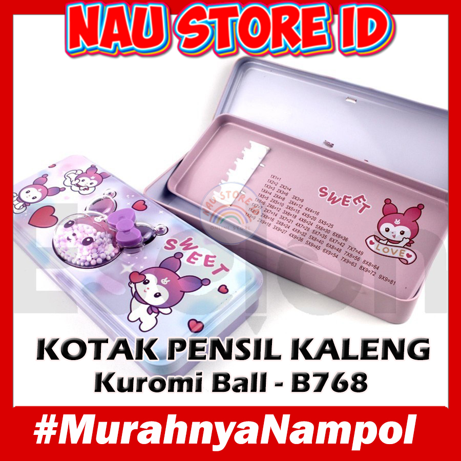 

[ TEMPAT PENSIL KALENG ] TEMPAT PENSIL ANAK CEWEK 2 SUSUN / Kotak Pensil Kaleng B-768 / Tempat Pensil Kuromi Ball Xiaolingjing - ATK - NAU STORE ID