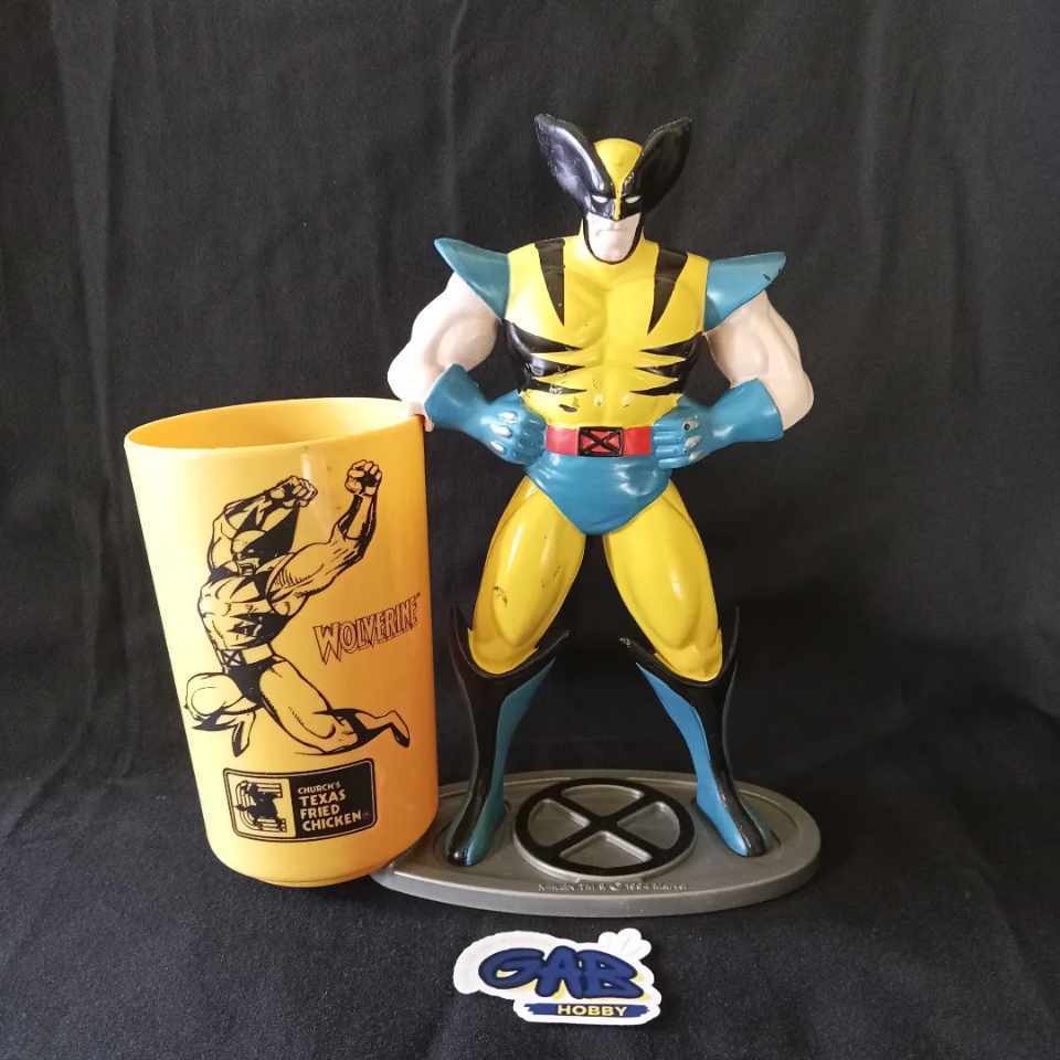 Gelas Wolverine X men Marvel Texas Chicken Vintage 1994