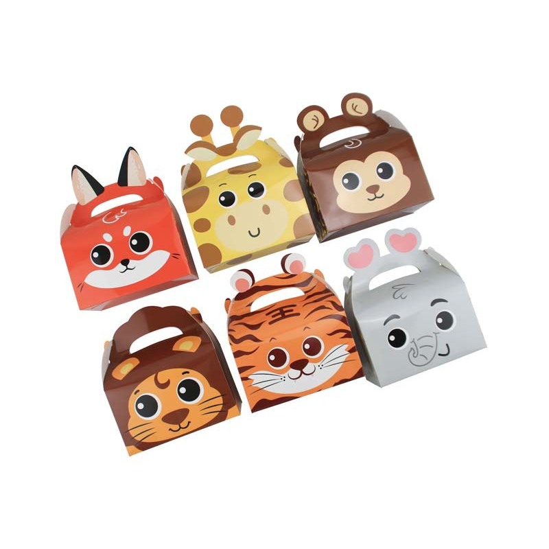 

HAND CARRY BOX - Hampers birthday - Kardus ultah - Box tema ANIMAL 9.5*9.5*16cm