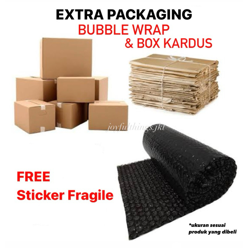 

Joyful Extra Packing Bubble Wrap Box Kardus Free Sticker Fragile