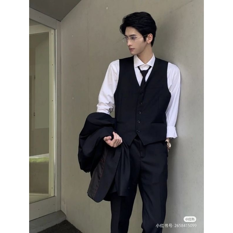 Vest formal -rompi setelan dalaman jas pria