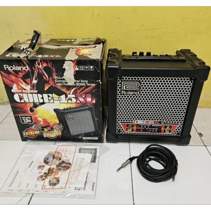 Ampli gitar roland cube 15XL original free kabel jack