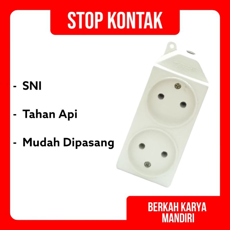 Colokan / Stop Kontak / Terminal Model Gepeng 2 Lubang