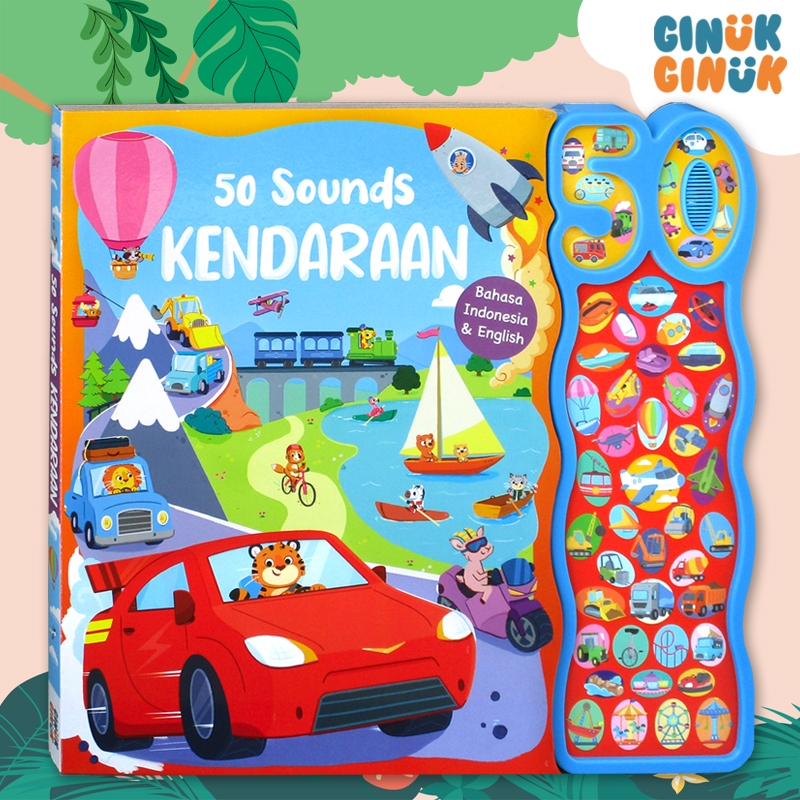 50 Sounds Kendaraan Sound Board Book (Bahasa Indonesia & English)