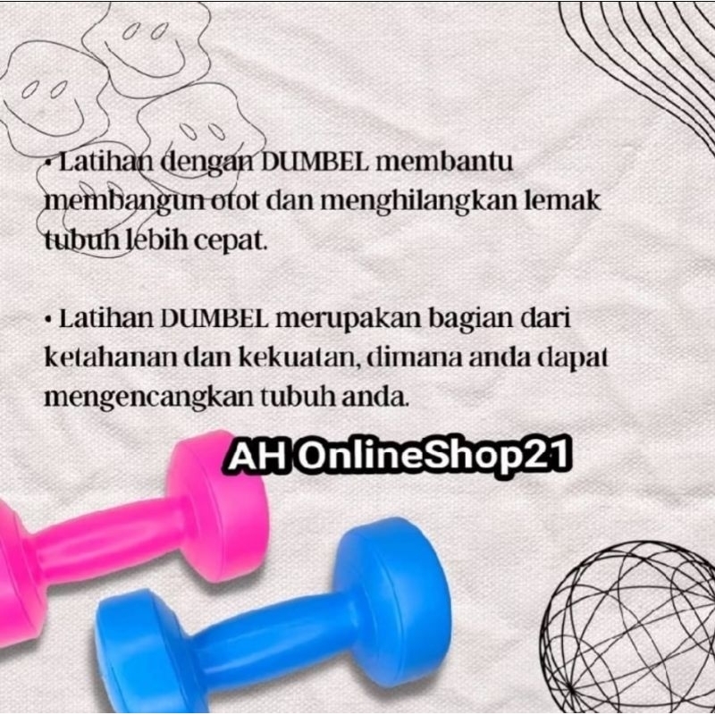 BARBEL DUMBEL 1KG OLAHRAGA