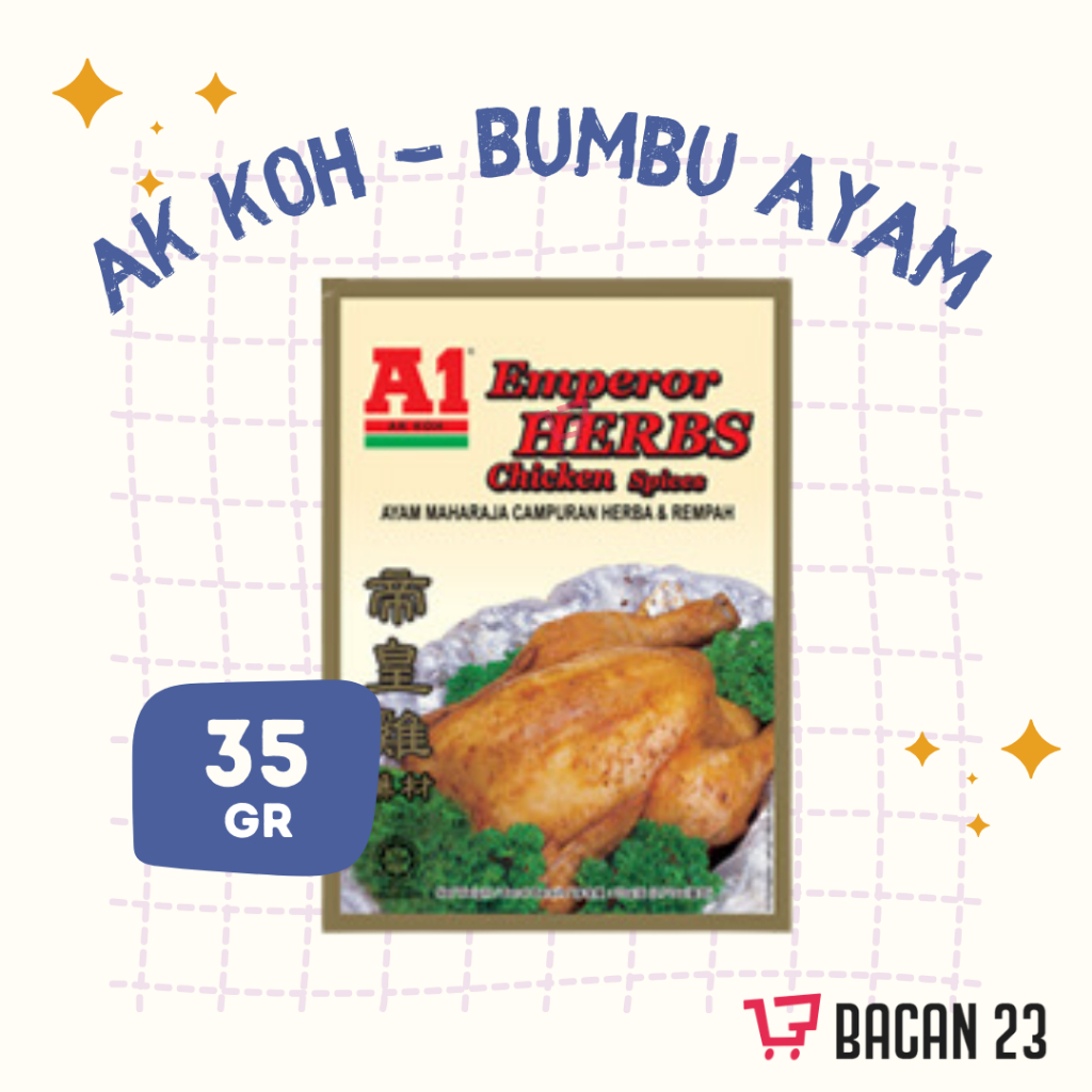 

A1 Emperor Herbs Chicken Spices (20 gr) Bumbu Ayam Maharaja Campuran Herba & Rempah