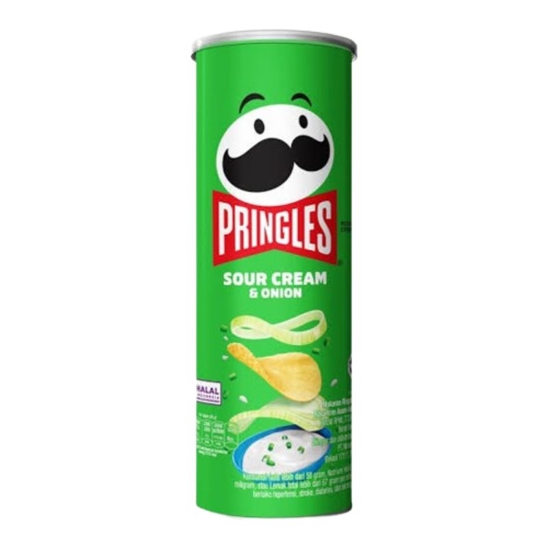 

Pringles Sour Cream & Onion / Keripik Kentang Rasa Krim Asam & Bawang 102 Gr