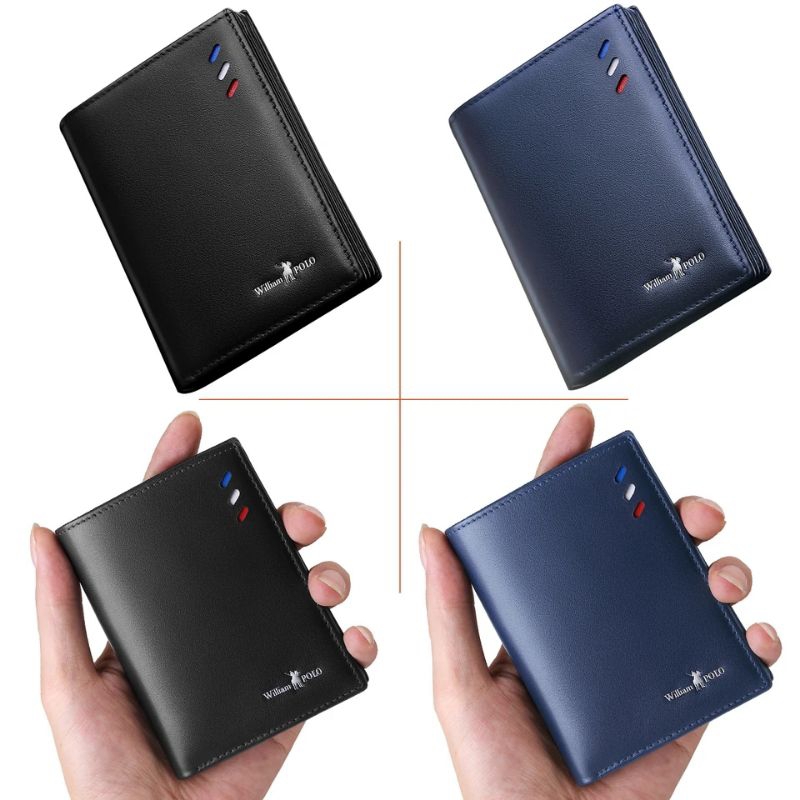 Dompet Pria Dompet Kulit Kartu Kredit Paket Kartu Mewah Dompet Pria Kulit Asli WILLIAMPOLO Desain Ba