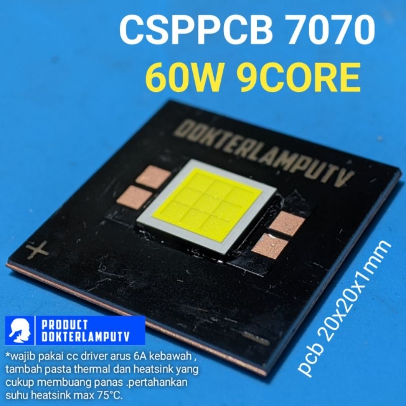 LED CSP MCP + PCB 60W 7070 CHIP Putih UNTUK BiLED LED Laser Projie Dakar RTD AES 9V CSP+PCB flash