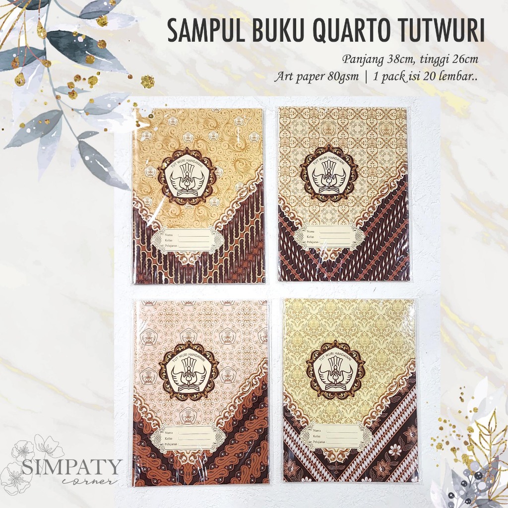 

Sampul Buku Kuarto batik tutwuri Simpaty | Cover Buku | Penutup Buku Sidu