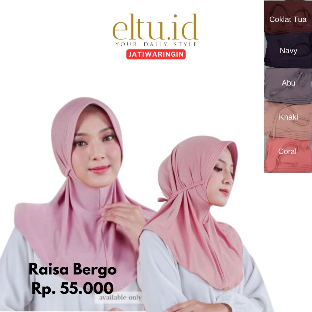 Eltu Hijab Kerudung Jilbab Bergo Anak Instan Tali Belakang Raisa Bergo