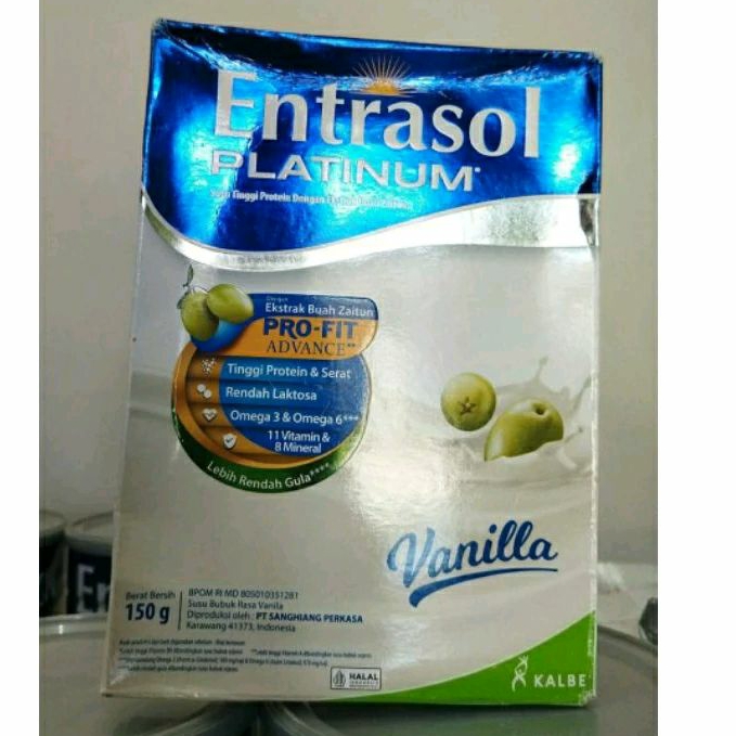 

Susu Entrasol Platinum Vanila 150 gram