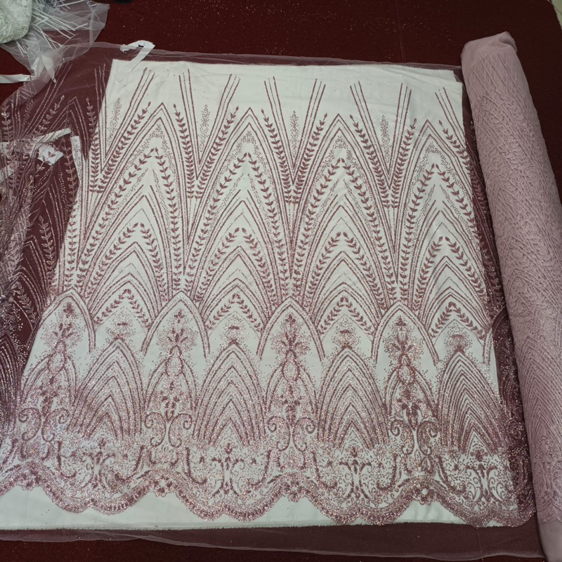 Bahan kain tulle full payet prenium/gaun pengantin/ kebaya wanita