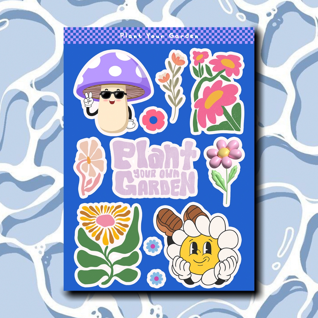 

PLANT GARDEN STICKER PACKS | Sticker Garden | Sticker Aesthetic Case Hp Tumbler Laptop Waterproof