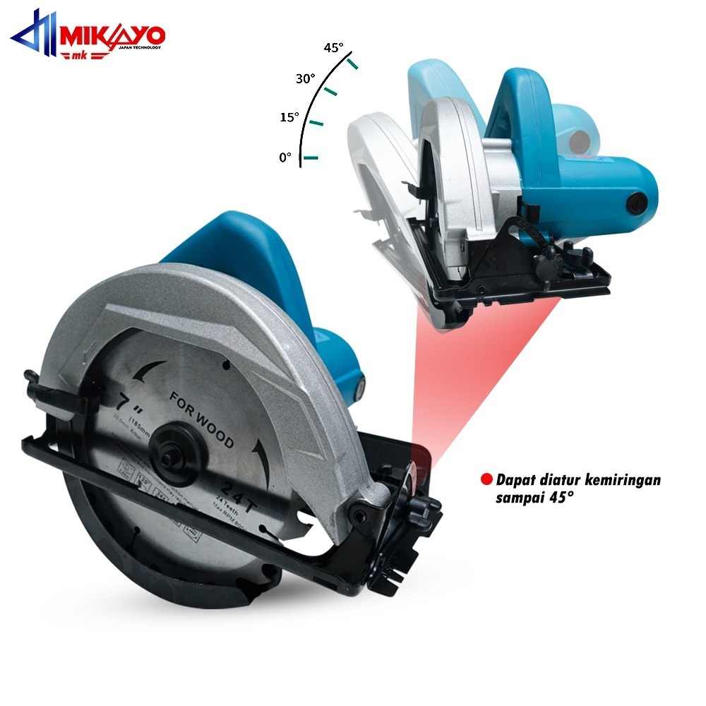 7 inci Gergaji Multifungsi Circular Saw 900W Mesin Potong Kayu Mesin Serkel Kayu Japan Tehnologi