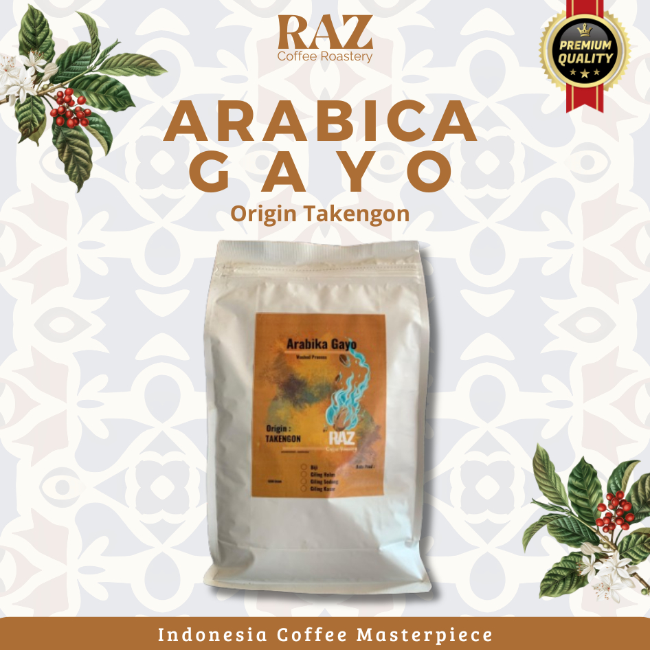 

Arabica Gayo Takengon - Kopi Arabica - 1Kg - RAZ Coffee