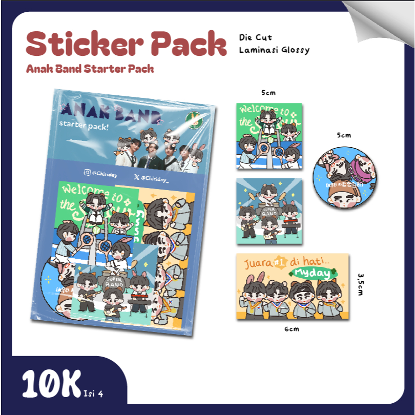 

Sticker K-POP DAY6 Anak Band Starter Pack