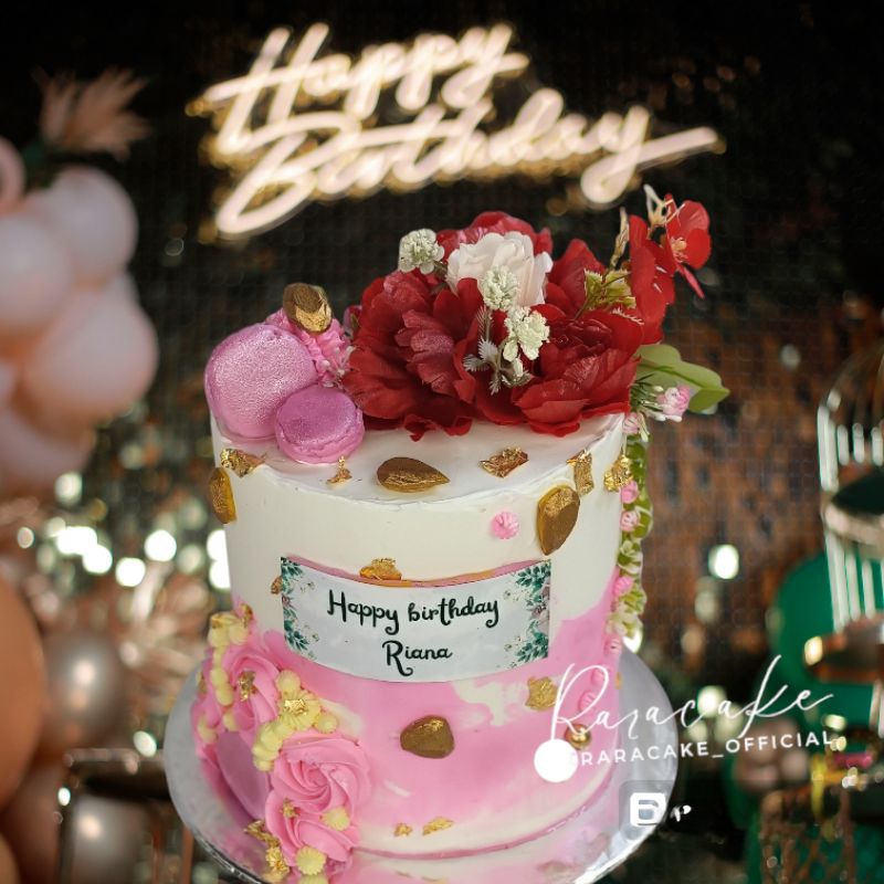 

cake custom //flower cake