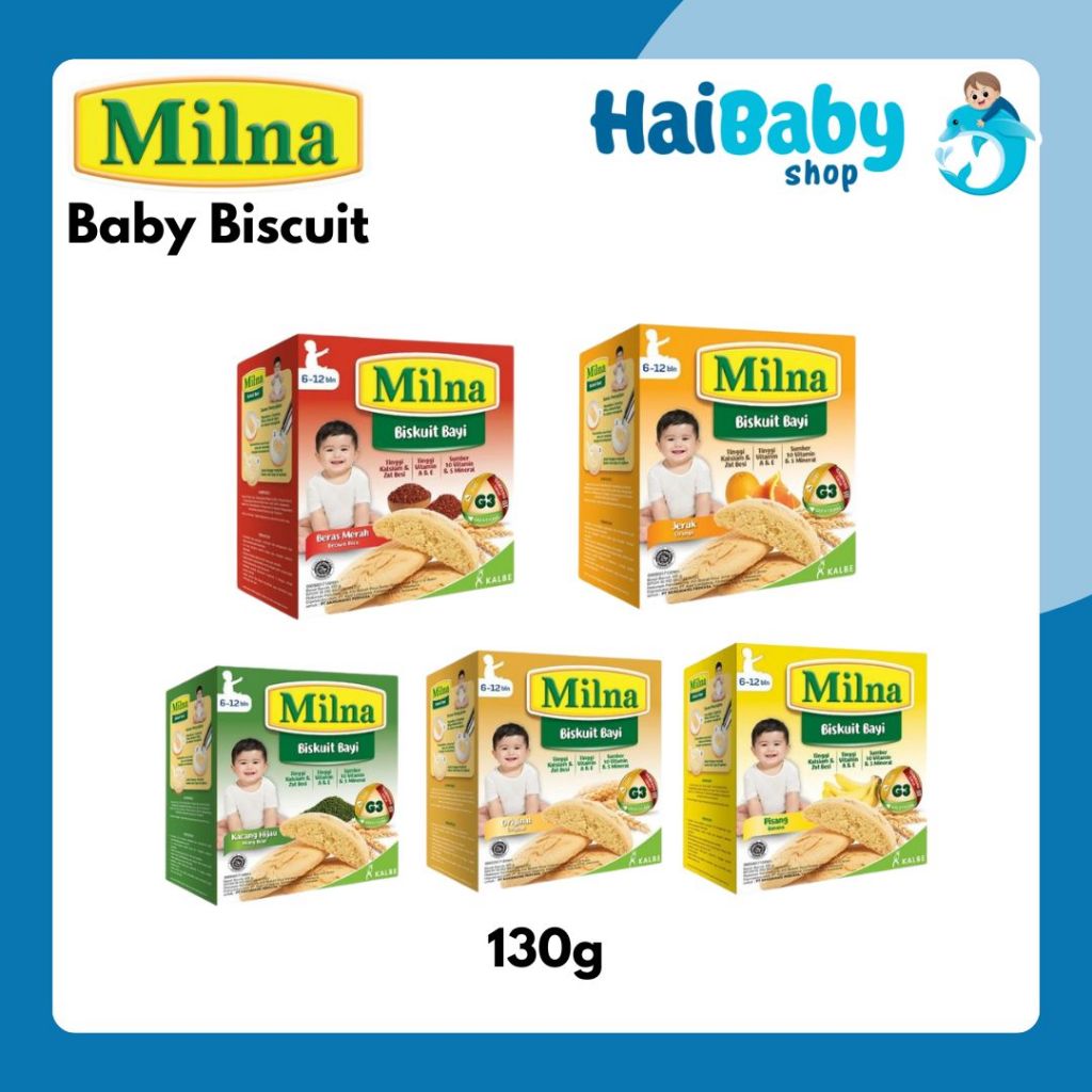 Milna Biskuit Bayi 6+ 110gr - Milna Biskuit Snack Bayi
