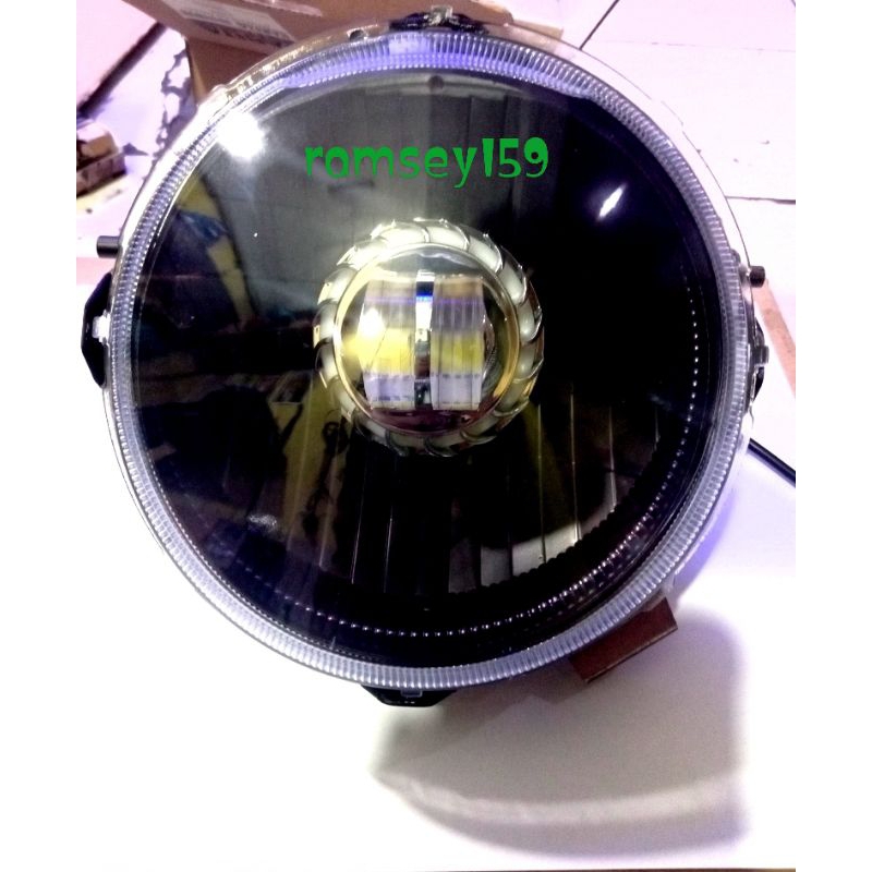 reflektor lampu depan x ride 115cc set projie daymaker 2 lensa