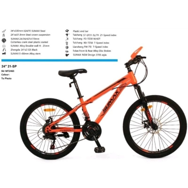 sepeda MTB 26 gunung atlantis sumax steel ukuran 24 - 26 sepeda murah mtb