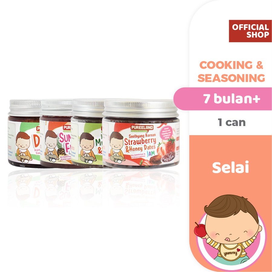 

Pureeland Natural Baby Jam / Selai MPASI / No Added Sugar & Preservatives