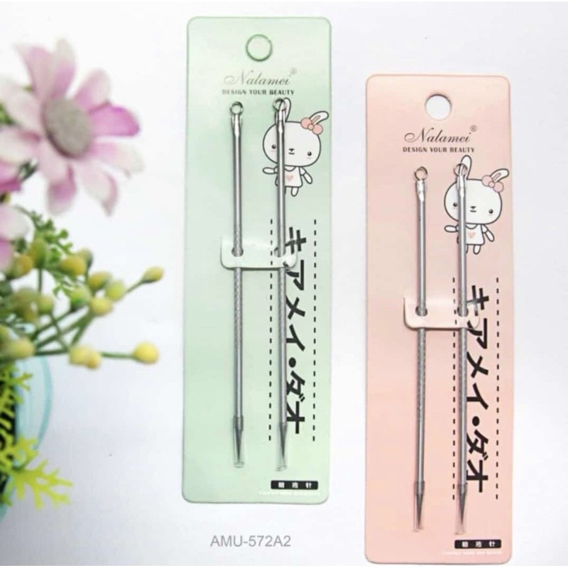 Pinset Komedo Isi 2 | Alat Pencet Jerawat Komedo | Pencabut Komedo Facial Perawatan Wajah