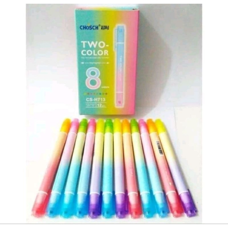 

(1 Pcs) Highlighter Two Colour 2 in 1