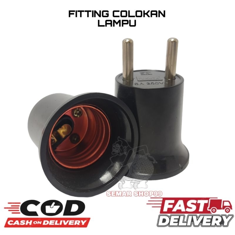 FITTING LAMPU COLOK WARNA HITAM SNI / PITTING RUMAH LAMPU COLOK