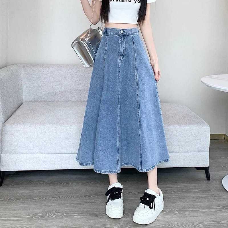 Rok Jeans Premium Korea Style - rok denim skirt - rok mayung jumbo