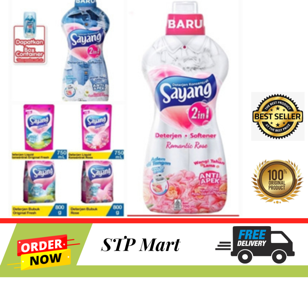 Detergen + Softener SAYANG Botol // SAYANG Cair  // SAYANG Bubuk 700ml
