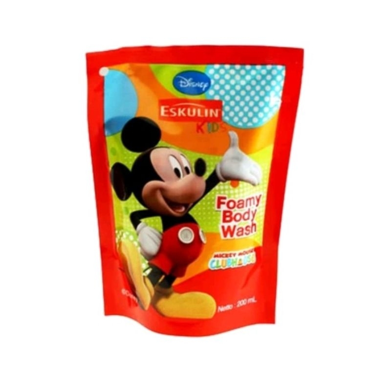 Eskulin kids foamy body wash mickey mouse 200ml