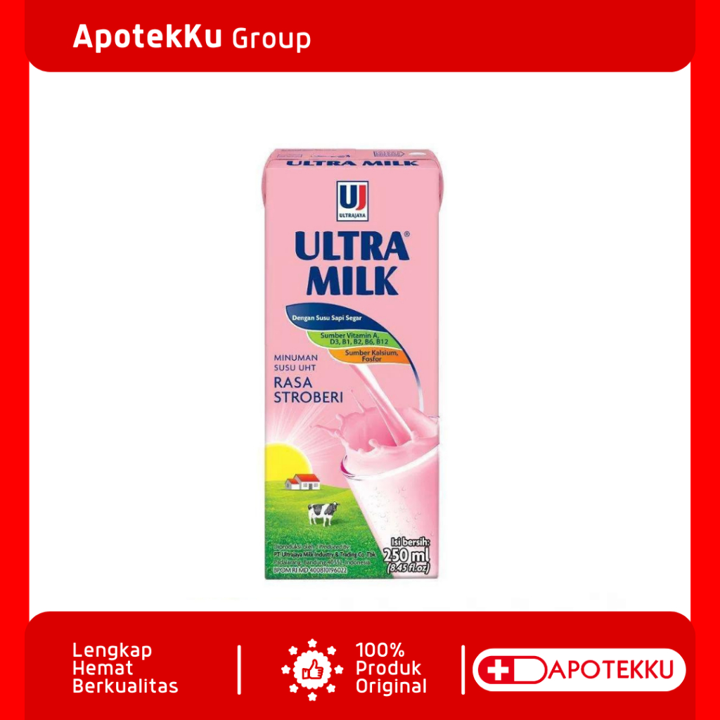 

ULTRA MILK STRAWBERRY SUSU UHT 250ml
