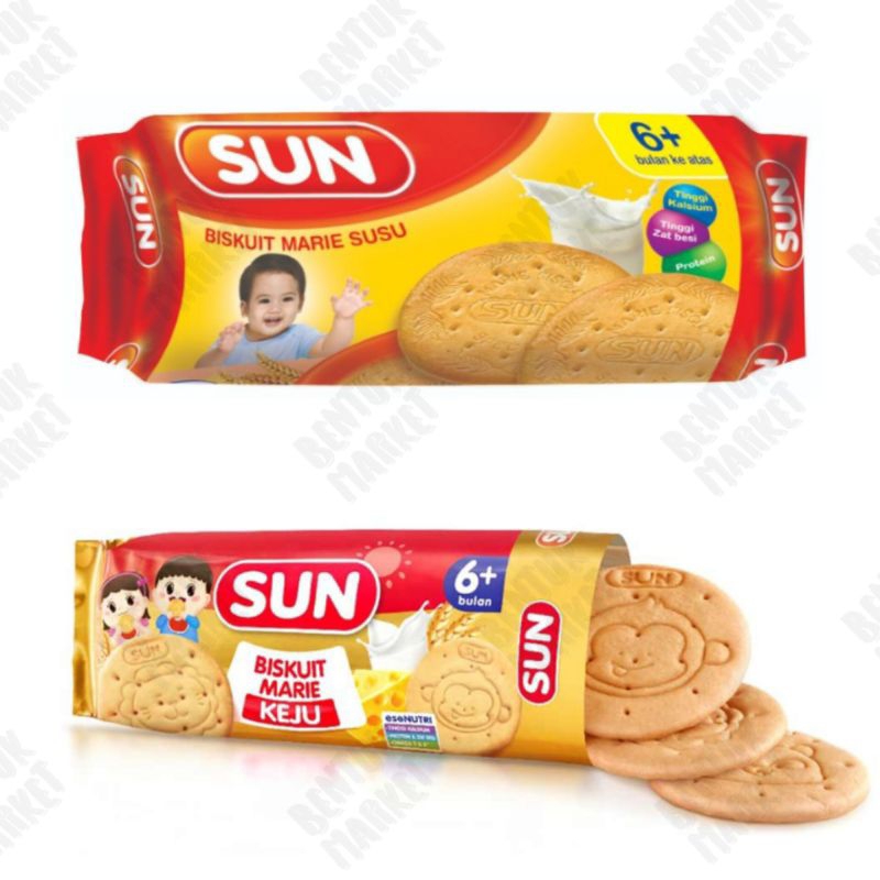 SUN MARIE BISKUIT SUSU 80gr / SUN Marie Biskuit Keju 80gr / Biskuit Bayi / Cemilan Bayi