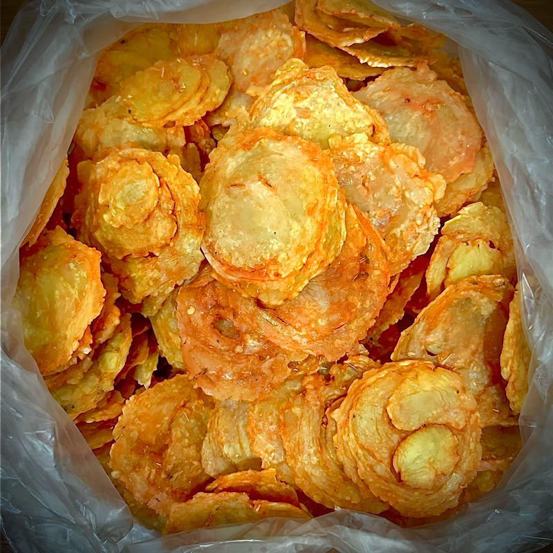 

Emping Melinjo Pedas manis Mentah Siap Goreng