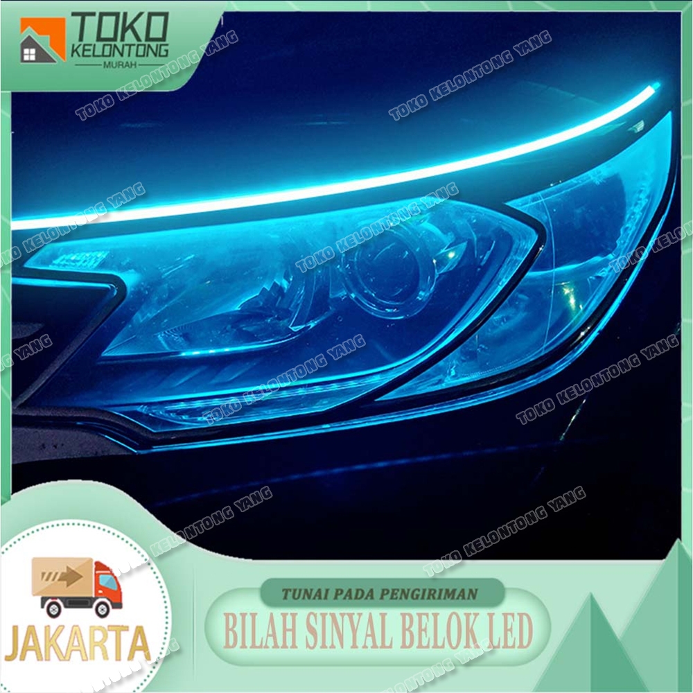 lampu alis running/HARGA 1Set 2pcs Running LED DRL Lampu Alis Fleksibel Waterproof 2Mode Motor Mobil