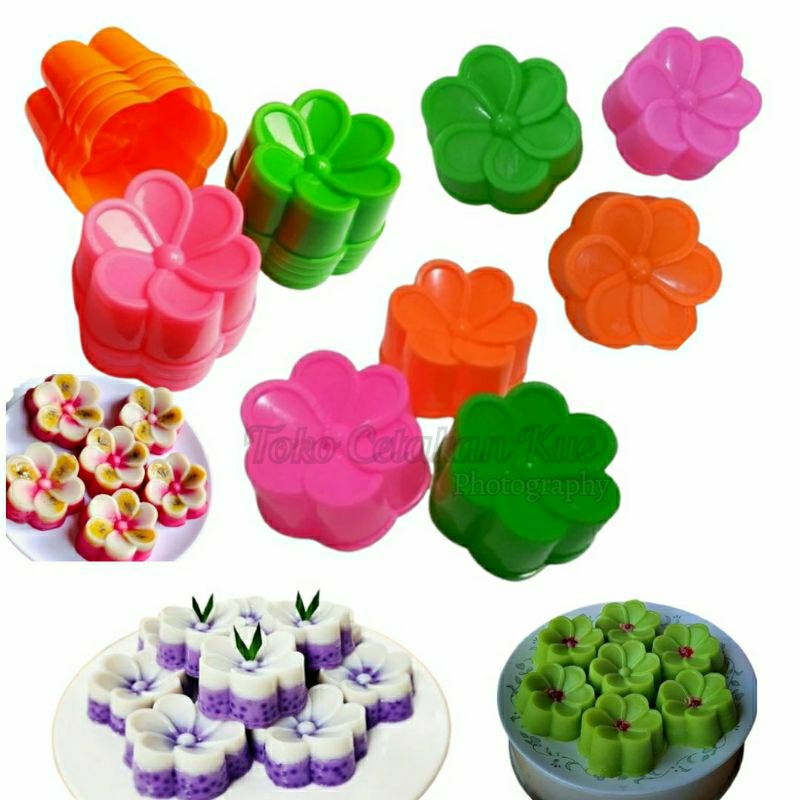 Cetakan Bolu Kukus Lapis Bunga Jasmine Tanggung