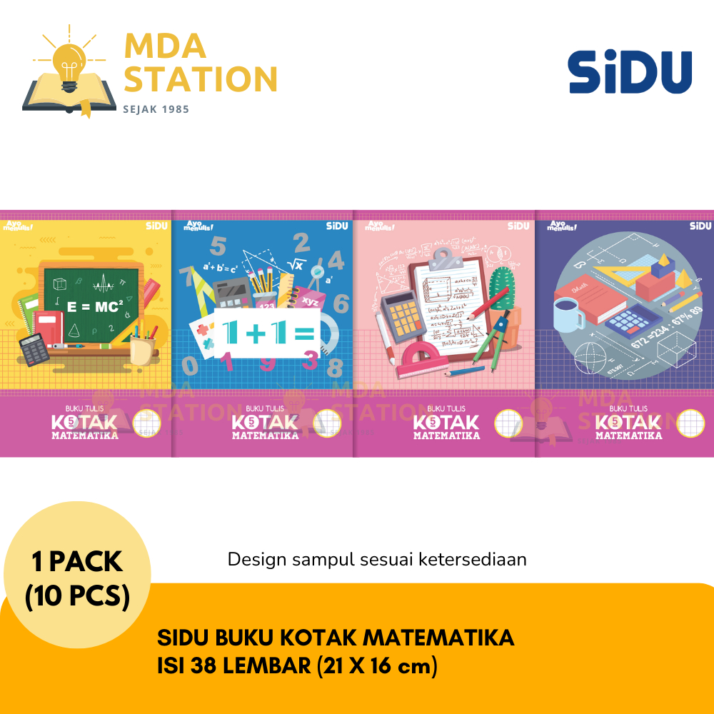 

SiDU Buku Tulis Kotak Kecil Matematika isi 38 Lembar (PACK) | Sinar Dunia Buku Tulis Kotak Kecil Matematika isi 38 Lembar Beli 1 Pack Isi 10 Pcs| Cocok Untuk Buku Matematika Buku Sekolah | MDA STATION