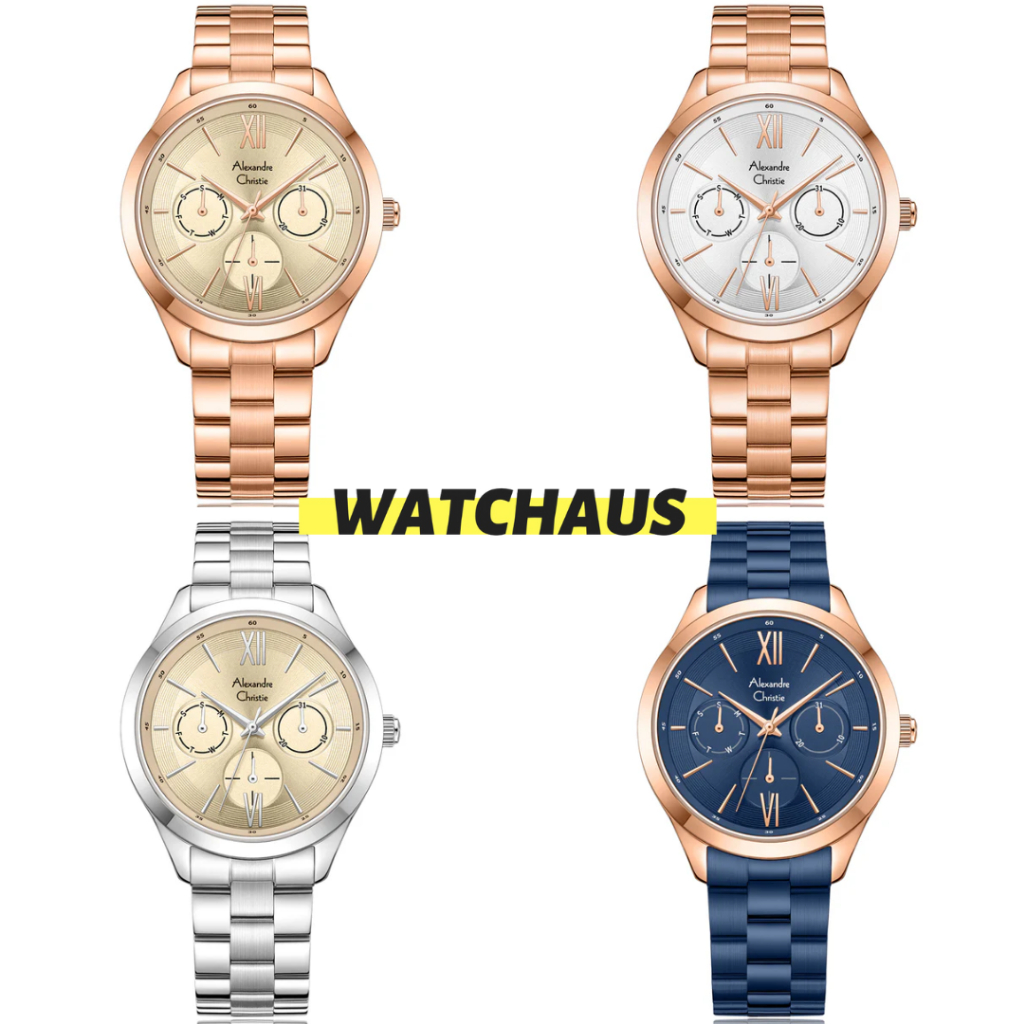 JAM TANGAN WANITA ALEXANDRE CHRISTIE AC2796 AC 2796 BFB ANALOG STAINLESS STRAP