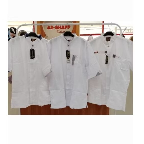kemeja putih pria/koko putih/baju pria