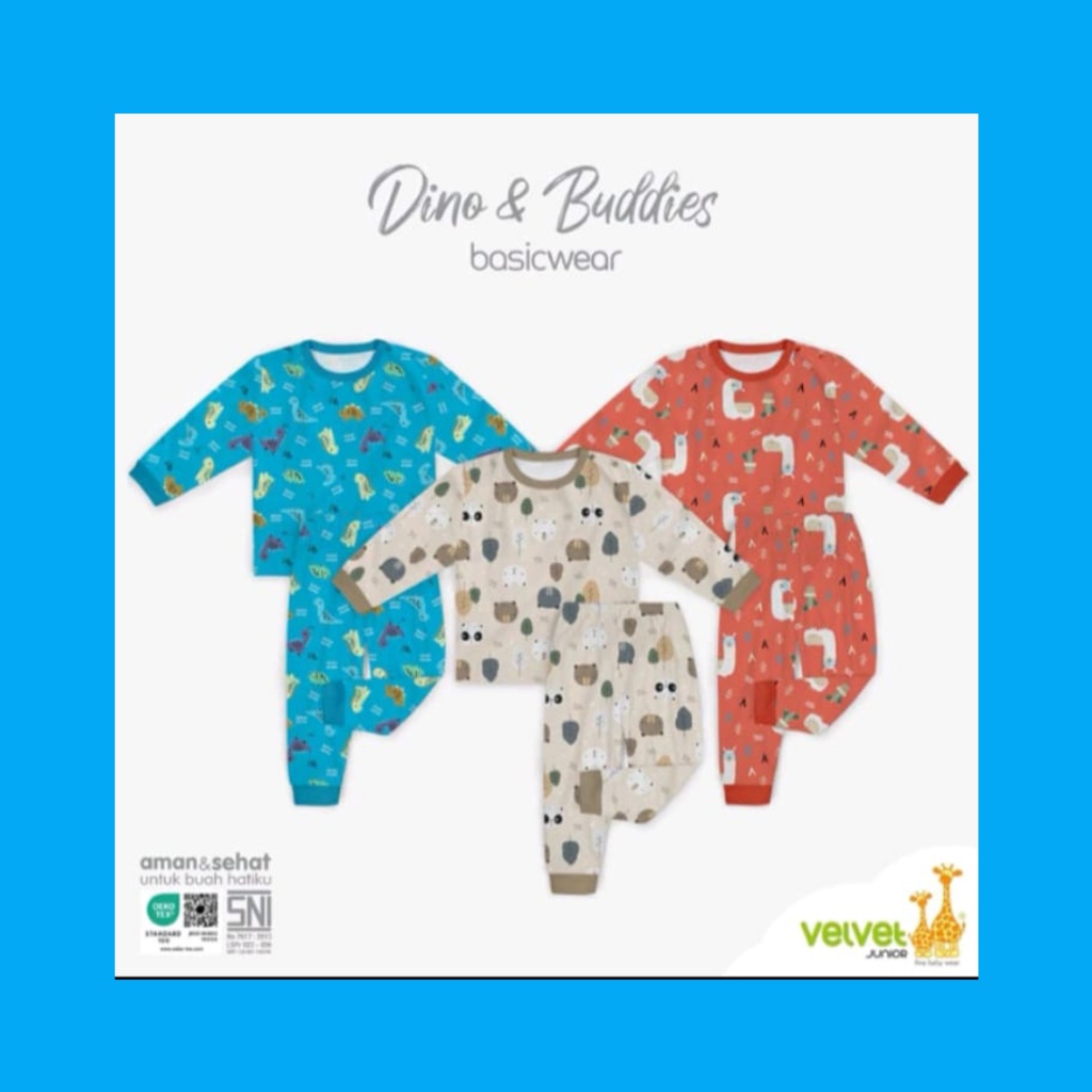 Velvet Junior Setelan Panjang Dino&Buddies dan Courage