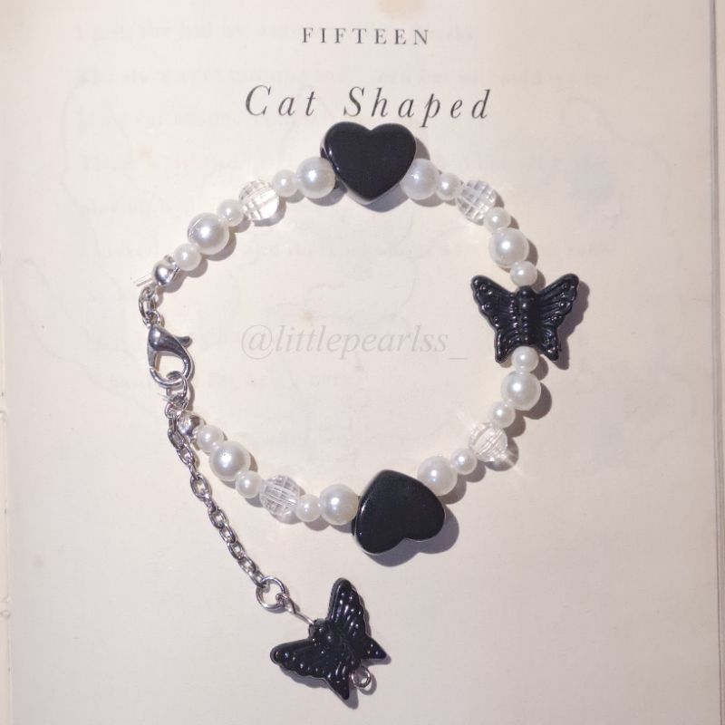 Love Butterfly Bracelet | bracelet pearl beads | bracelet manik manik y2k | Gelang mutiara manik est
