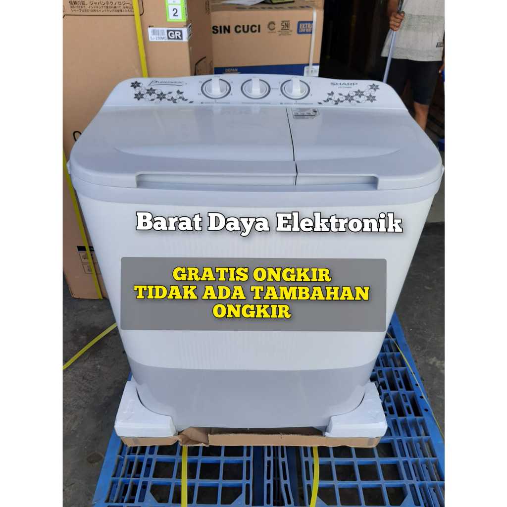 Mesin Cuci SHARP 2 Tabung EST80MW Mesin Cuci 2 Tabung Puremagic