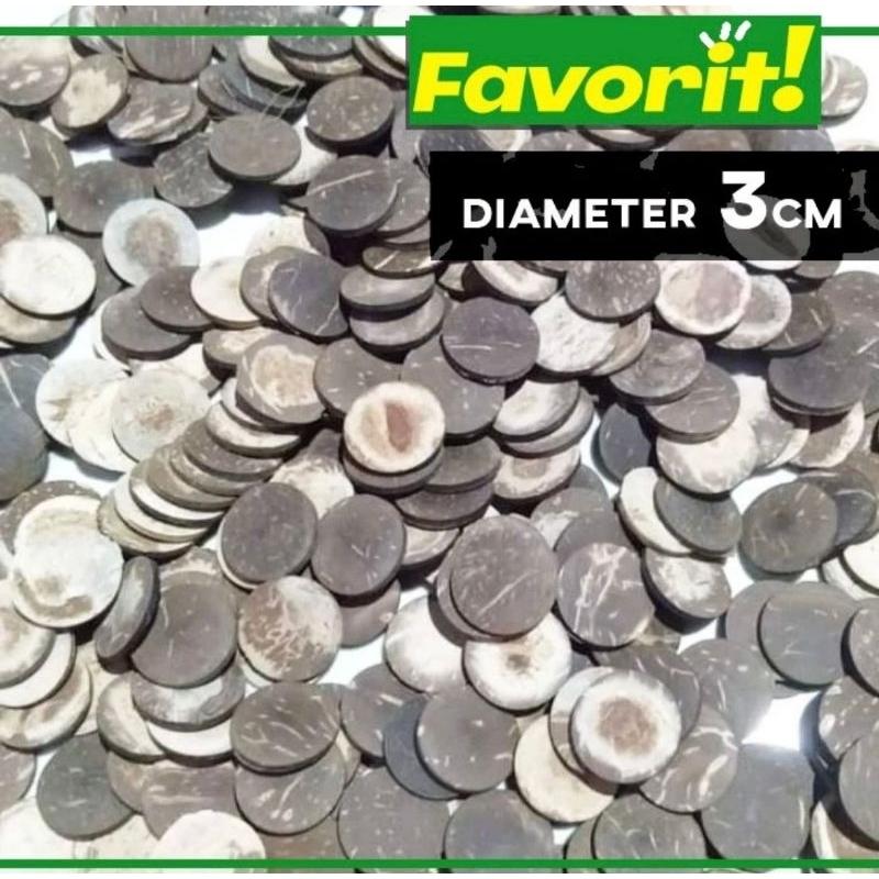 Tatakan Moss 3 cm Batok Kelapa utk Bonsai Hiasan Aquarium Aquascape