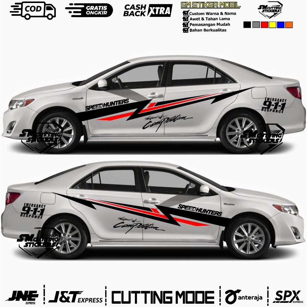 Stiker Cuting Speedhunter Stiker Mobil Sedan Vios Corolla Camry City Stiker Keren