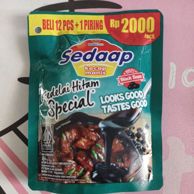 

Kecap Sedaap 12pc @84gram + 1 piring cantik