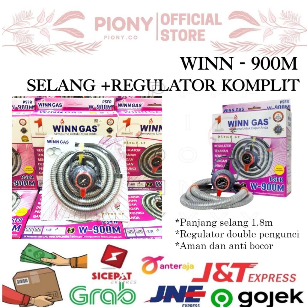 WINN GAS SELANG + REGULATOR SET WINN GAS 900M / REGULATOR SELANG WINN GAS 900M ANTI BOCOR
