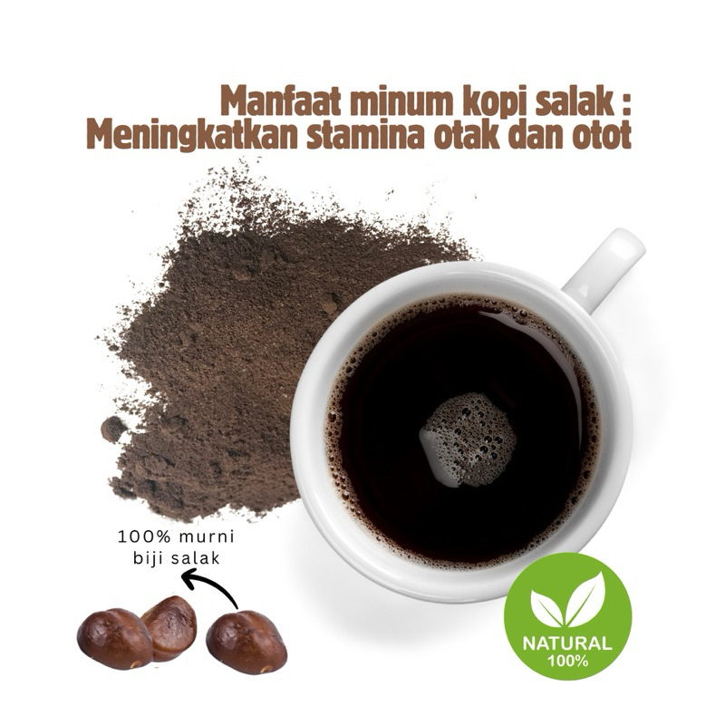 

SALAKU Kopi Biji Salak Serbuk Murni Herbal Siap Seduh Kemasan 100 gram