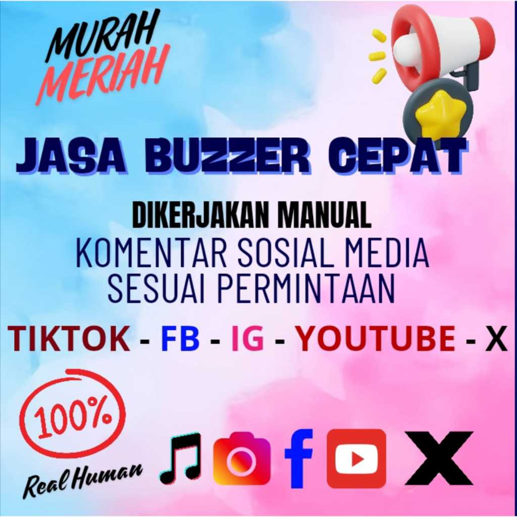 JASA BUZZER KOMEN FACEBOOK KOMEN INSTAGRAM KOMEN TIKTOK KOMEN YOUTUBE KOMEN X