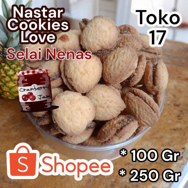 

Kue Nastar Cookies Love isi Selai Nanas isi 100 Gram dan 250 Gram